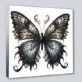 Wandbild Gothic Schmetterling 7 Kunstdruck auf Leinwand | Wandbild Galerie