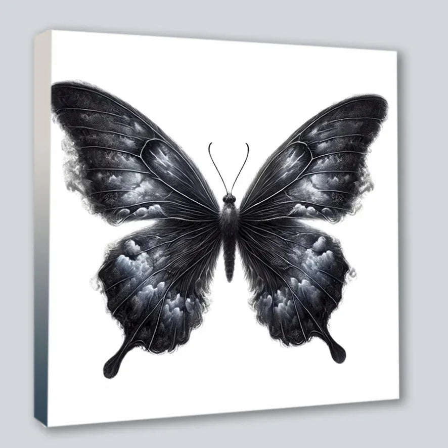 Wandbild Gothic Schmetterling 6 Kunstdruck auf Leinwand | Wandbild Galerie