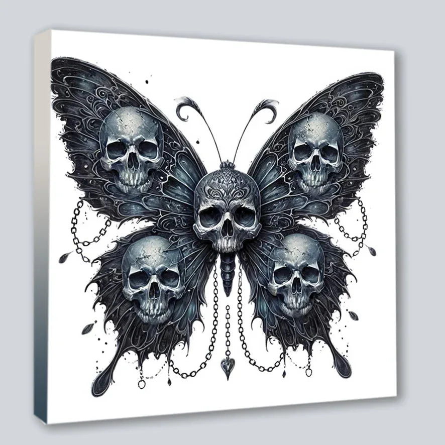 Wandbild Gothic Schmetterling 2 Kunstdruck auf Leinwand | Wandbild Galerie