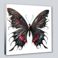Wandbild Gothic Schmetterling Kunstdruck auf Leinwand | Wandbild Galerie