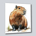 Capybara Wasserschwein 2 Wandbild Kunstdruck auf Leinwand | Wandbild Galerie