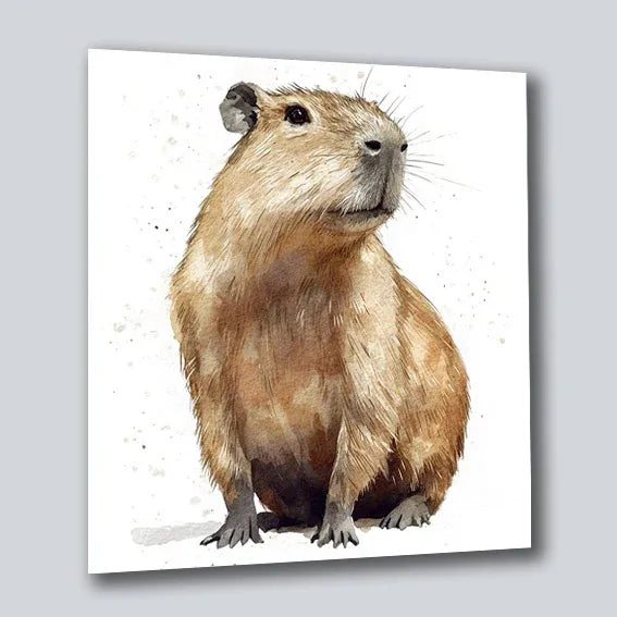 Capybara Wasserschwein 1 Wandbild Kunstdruck auf Leinwand | Wandbild Galerie