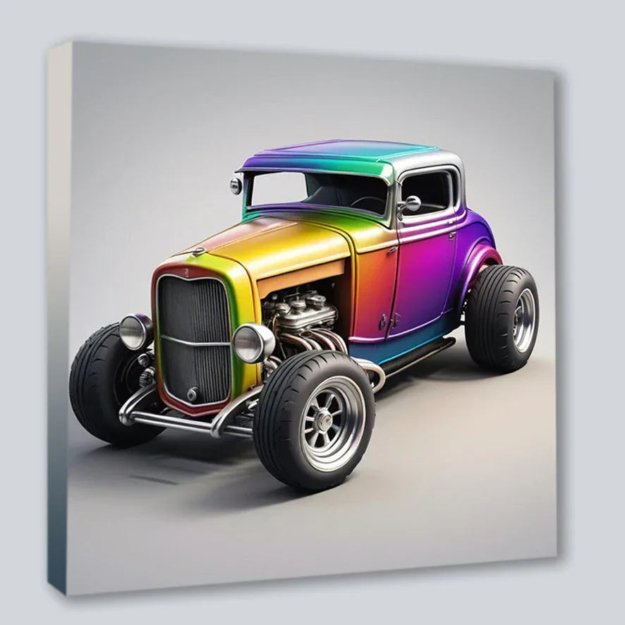 Wandbild Hot Rods 9 Car Kunstdruck auf Leinwand | Wandbild Galerie