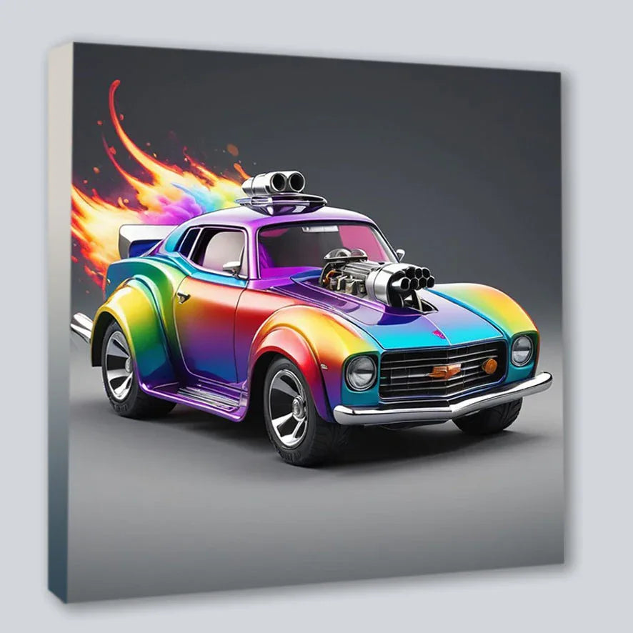 Wandbild Hot Rods 10 Car Kunstdruck auf Leinwand | Wandbild Galerie