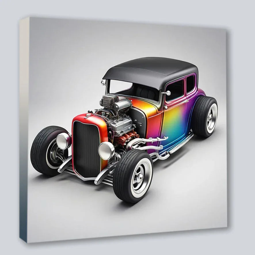 Wandbild Hot Rods 8 Car Kunstdruck auf Leinwand | Wandbild Galerie
