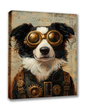 Wandbild Hund 10 Steampunk Stil Oelgemälde Kunstdruck auf Leinwand | Wandbild Galerie