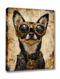 Wandbild Hund 8 Steampunk Stil Oelgemälde Kunstdruck auf Leinwand | Wandbild Galerie
