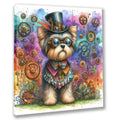 Wandbild kleiner Steampunkhund 10 Steampunk Kunstdruck auf Leinwand | Wandbild Galerie