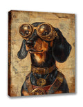 Wandbild Hund 6 Steampunk Stil Oelgemälde Kunstdruck auf Leinwand | Wandbild Galerie