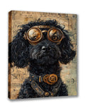 Wandbild Hund 5 Steampunk Stil Oelgemälde Kunstdruck auf Leinwand | Wandbild Galerie
