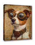 Wandbild Hunde Steampunk Stil Oelgemälde Kunstdruck auf Leinwand | Wandbild Galerie
