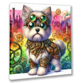 Wandbild kleiner Steampunkhund 7 Steampunk Kunstdruck auf Leinwand | Wandbild Galerie