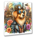 Wandbild kleiner Steampunkhund 5 Steampunk Kunstdruck auf Leinwand | Wandbild Galerie