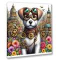Wandbild kleiner Steampunkhund 4 Steampunk Kunstdruck auf Leinwand | Wandbild Galerie