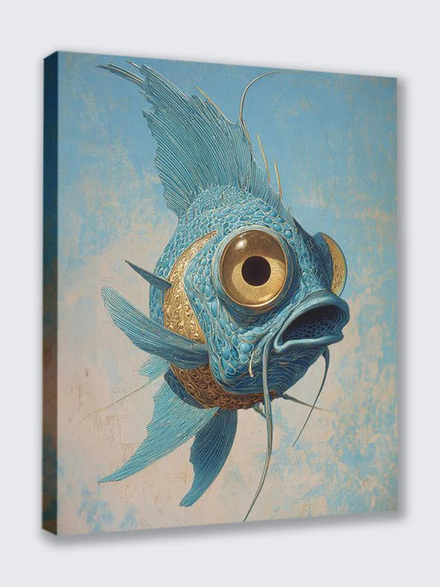 Wandbild Fisch Salvador Dali Style Kunstdruck auf Leinwand | Wandbild Galerie