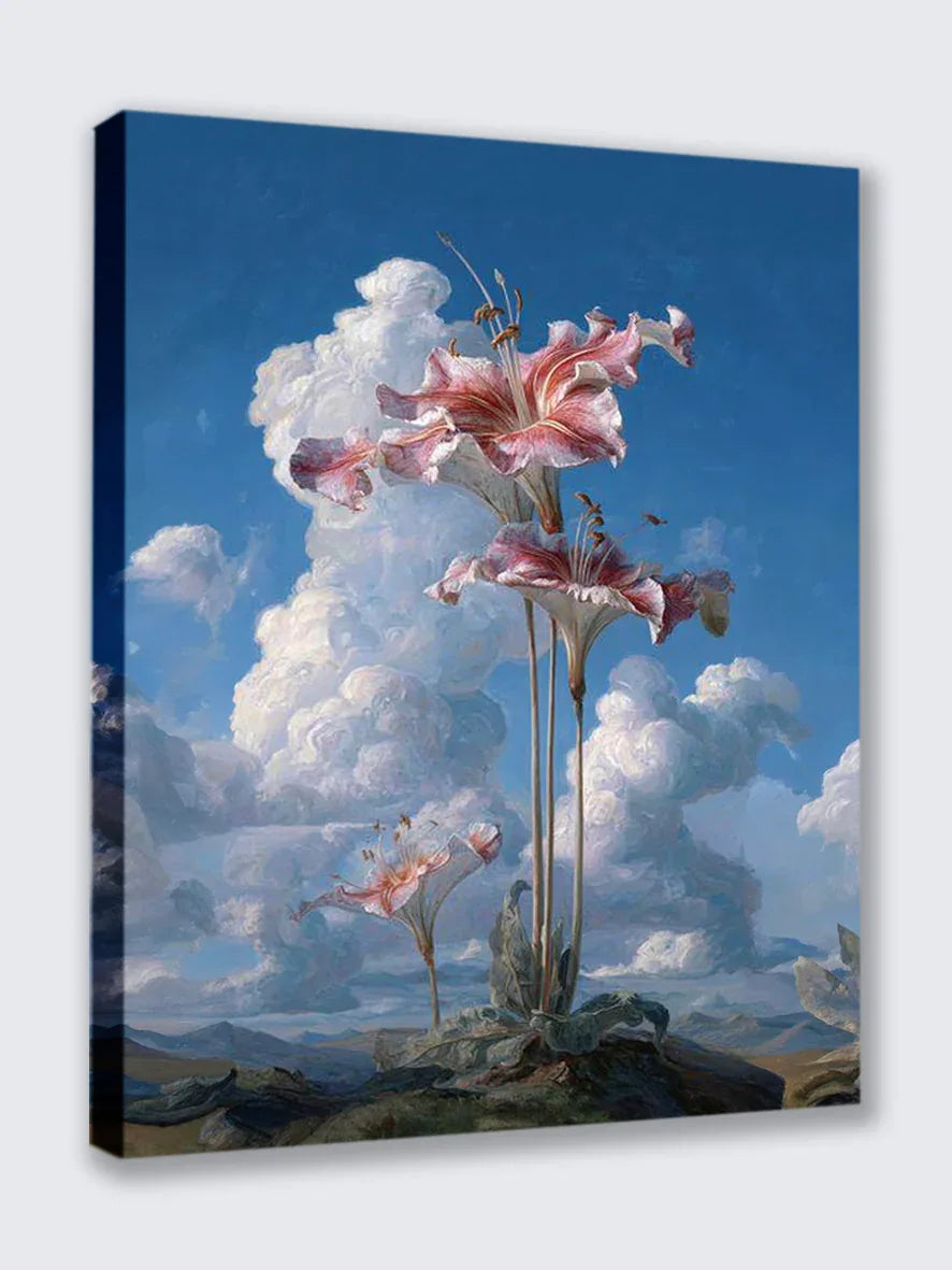 Wandbild Lilie Salvador Dali Style Kunstdruck auf Leinwand | Wandbild Galerie