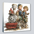 Wandbild Vintage Kids Kunstdruck auf Leinwand | Wandbild Galerie