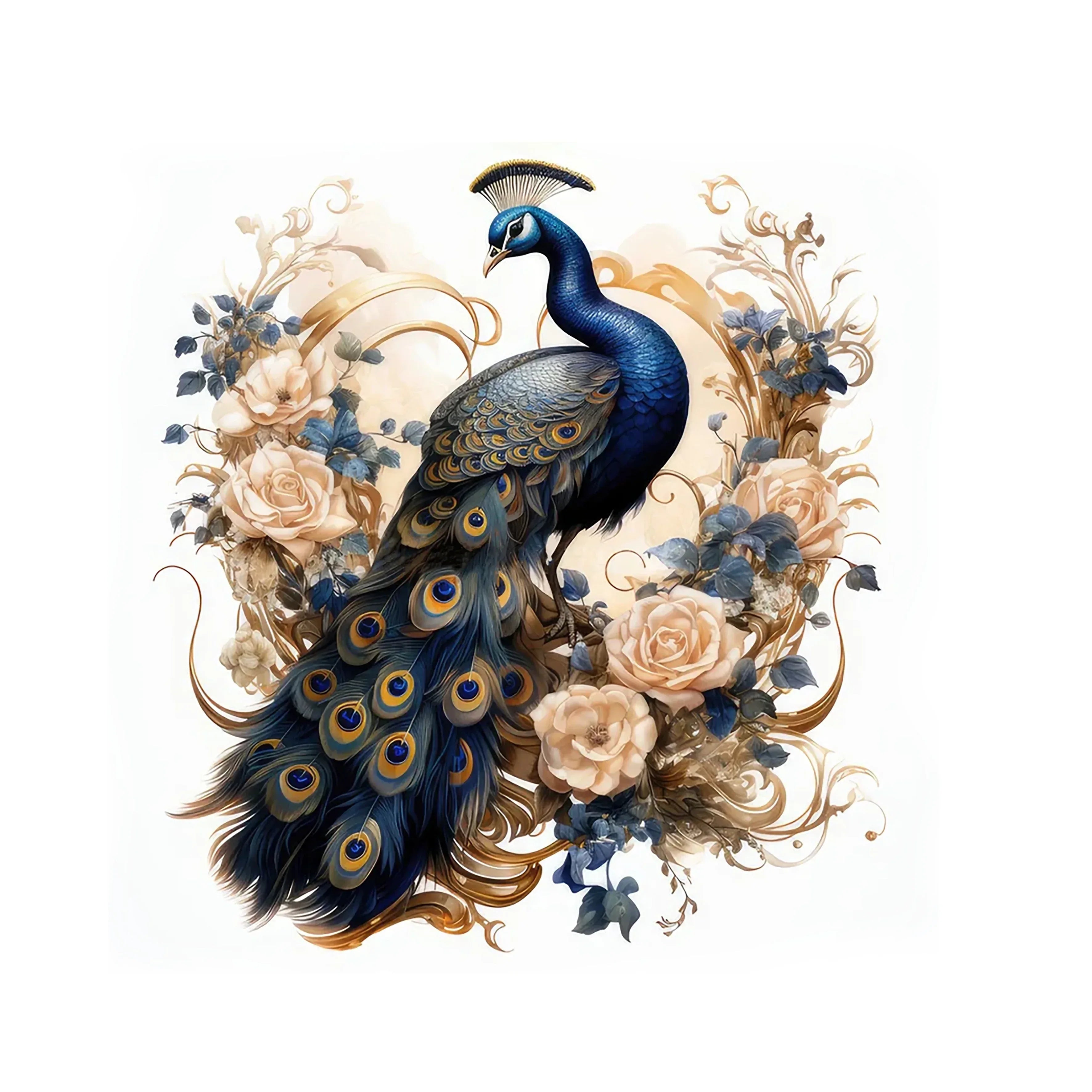 Wandbild Pfau Kunstdruck auf Leinwand direkt zum Aufhängen | Wandbild Galerie