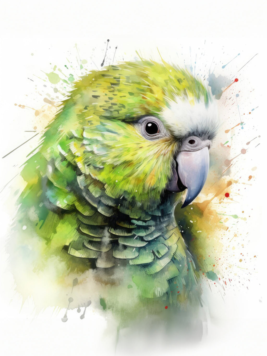 Wandbild Papagei Kakapo 10 Kunstdruck auf Leinwand direkt zum Aufhängen
