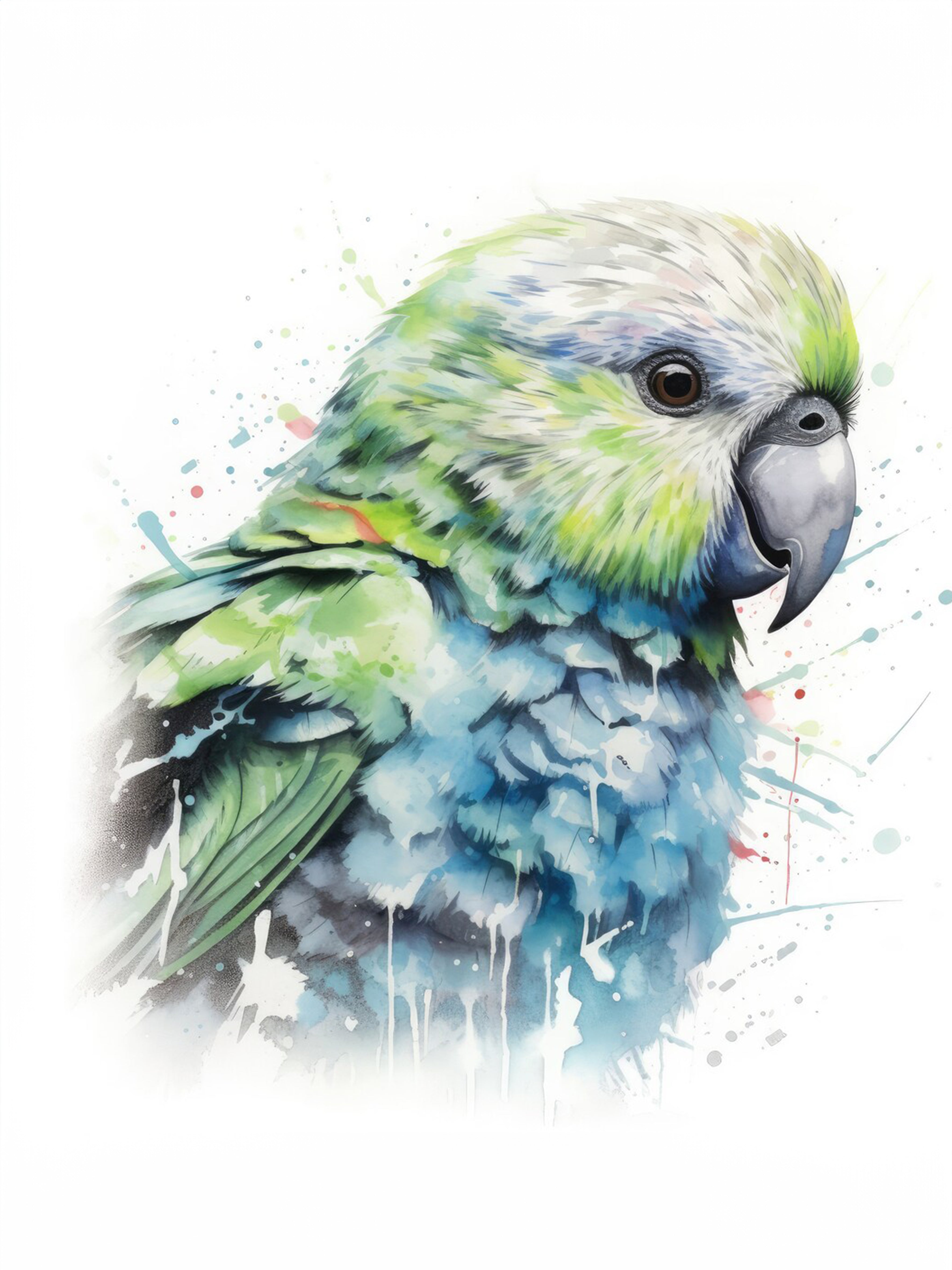 Wandbild Papagei Kakapo 7 Kunstdruck auf Leinwand direkt zum Aufhängen