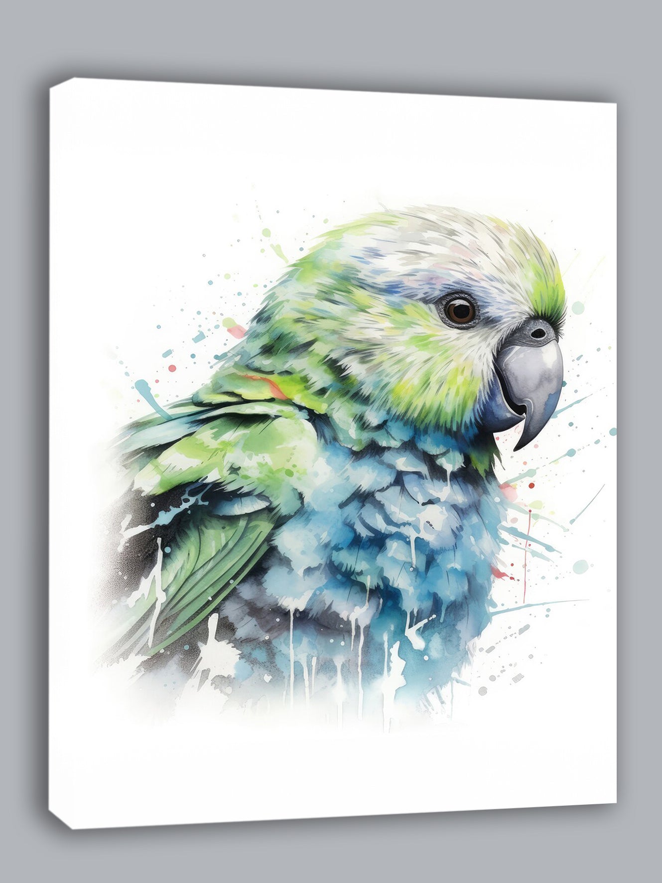Wandbild Papagei Kakapo 7 Kunstdruck auf Leinwand direkt zum Aufhängen