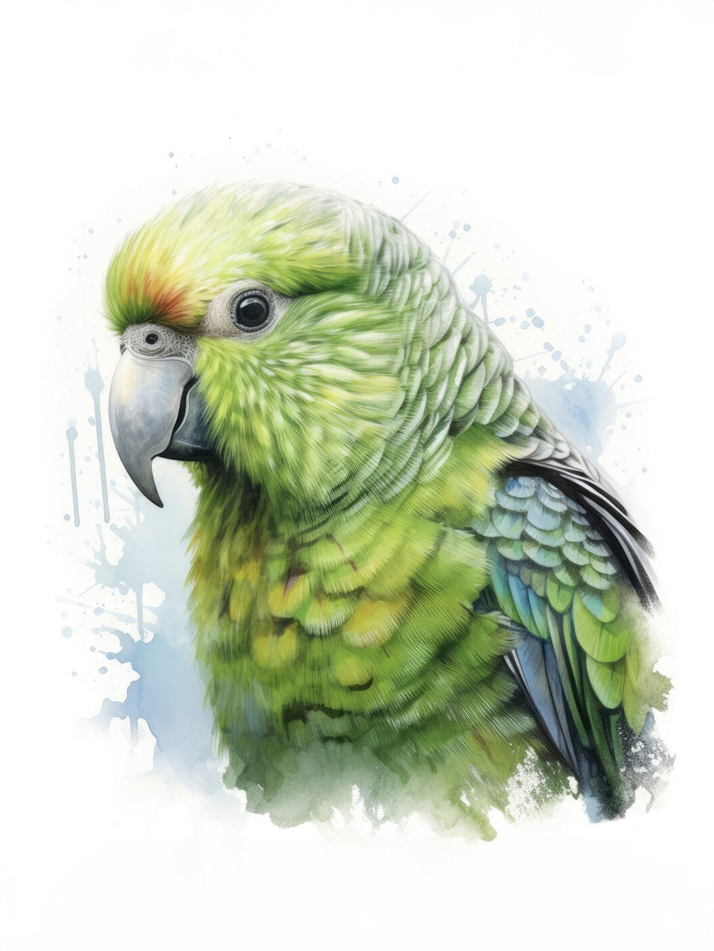 Wandbild Papagei Kakapo 8 Kunstdruck auf Leinwand direkt zum Aufhängen