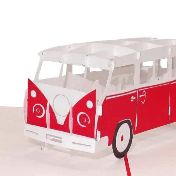 Pop Up Karte 3D Glückwunschkarte mit Pop-Up "Minibus" z.B. zum Geburtstag | Wandbild Galerie