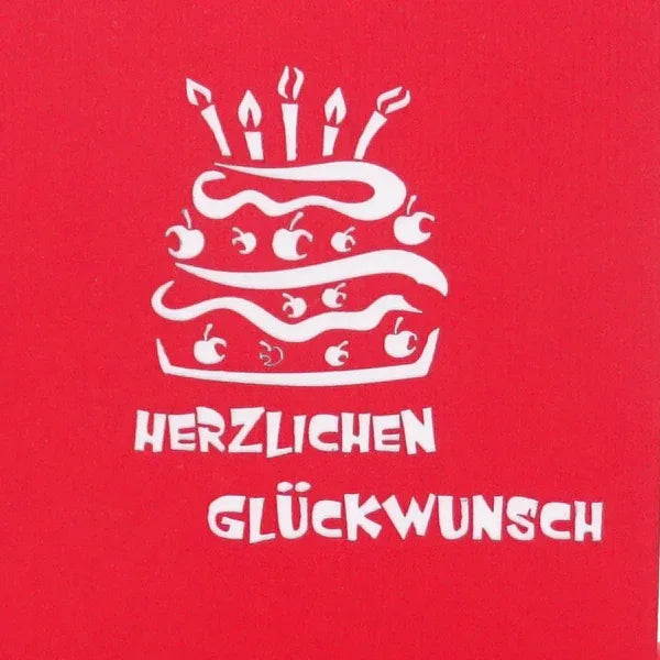 Pop Up Karte "Geburtstagstorte - Herzlichen Glückwunsch" Geburtstagskarte mit Umschlag | Wandbild Galerie
