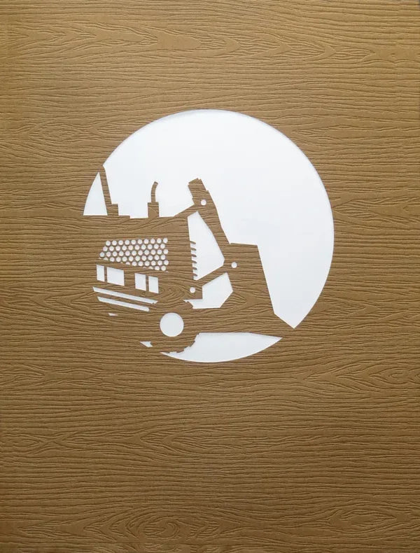 Pop Up Karte "Planierraupe - Bulldozer“ 3D Geburtstagkarte & Geschenkgutschein | Wandbild Galerie