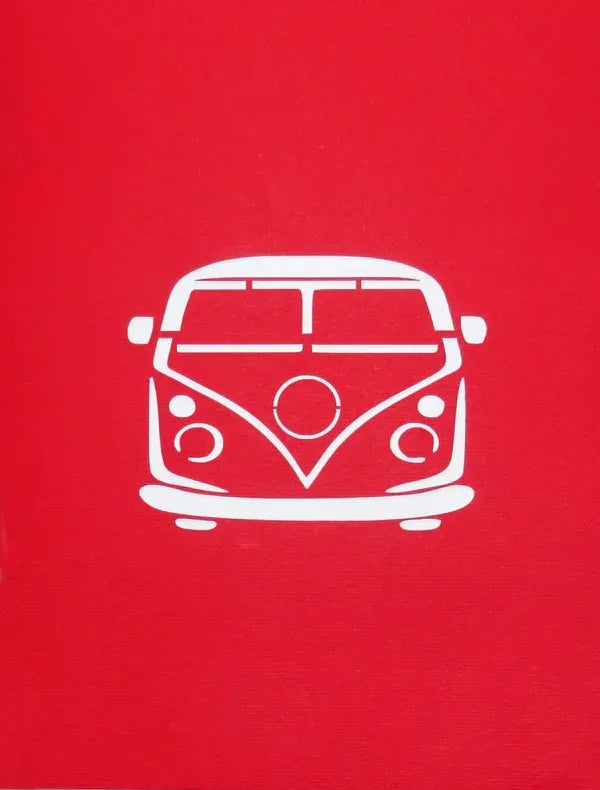 Pop Up Karte 3D Glückwunschkarte mit Pop-Up "Minibus" z.B. zum Geburtstag | Wandbild Galerie