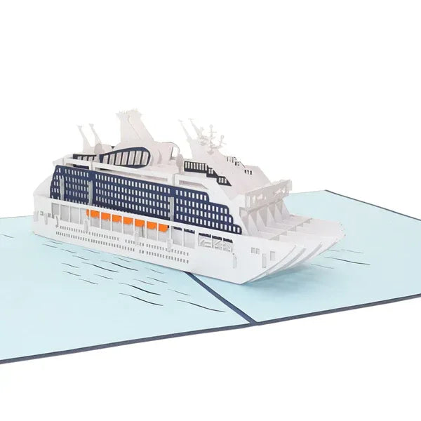 Pop Up Karte Kreuzfahrtschiff 3D Geburtstagskarte & Einladung & Gutschein Kreuzfahrt | Wandbild Galerie