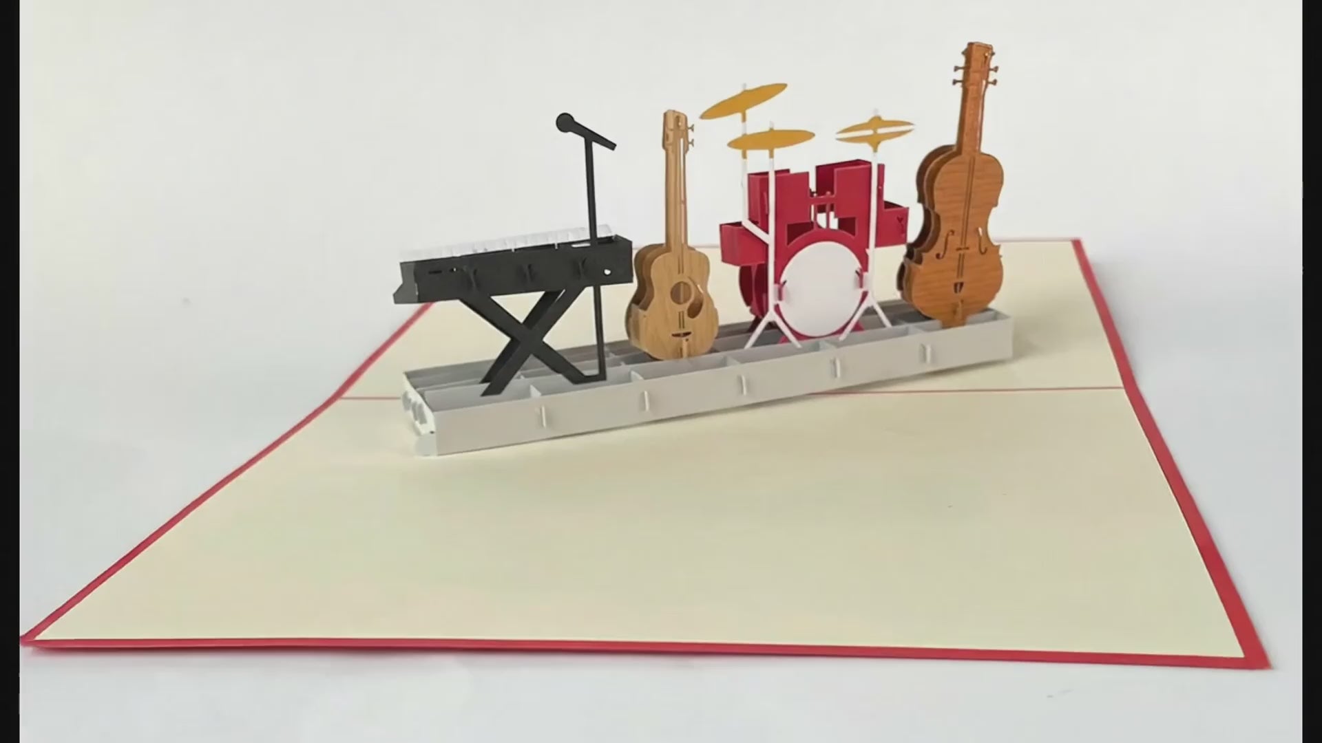 3D Pop Up Klappkarte für Musiker und Musikliebhaber auch für Konzerteinladungen