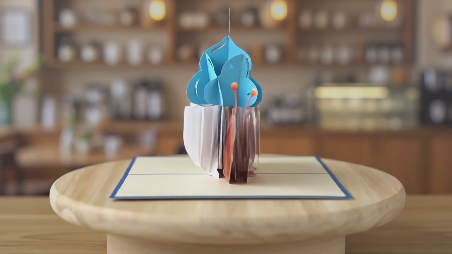 3D Pop Up Klappkarte Schnecke für nachträgliche Geburtstagswünsche