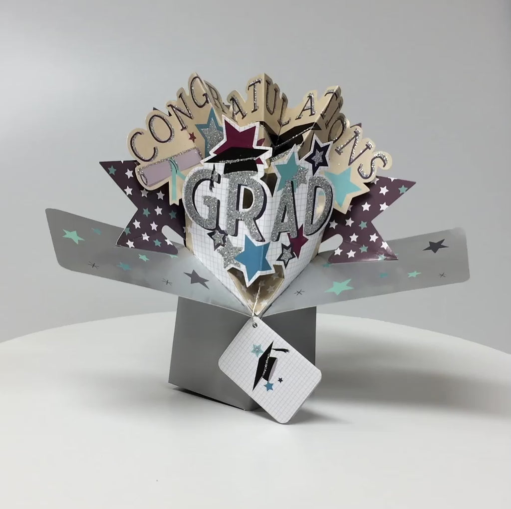 PopUp Klappkarte Glückwunschkarte 3D zur bestandenen Prüfung/Abschluß