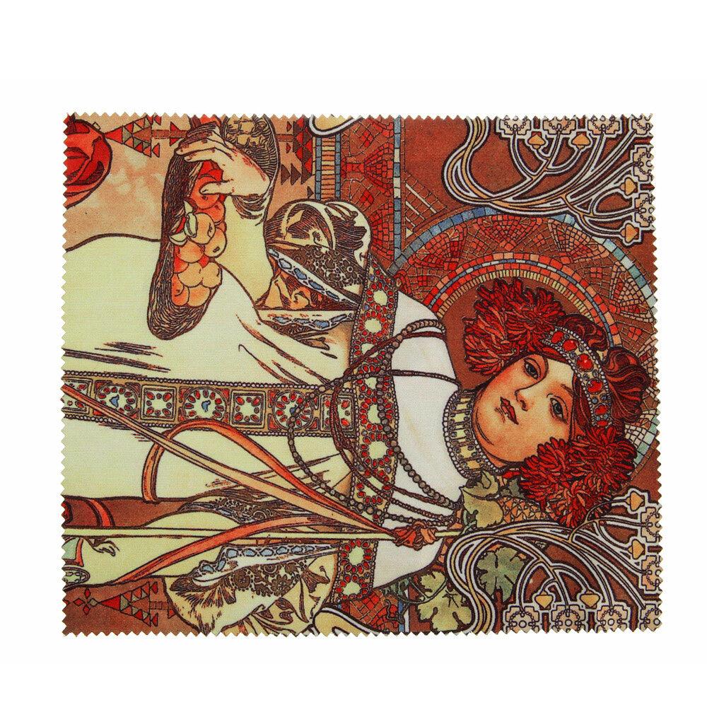 Brillenetui Set mit Putztuch Kunst Alphonse Mucha Herbst Hartschale Brillenbox | Wandbild Galerie