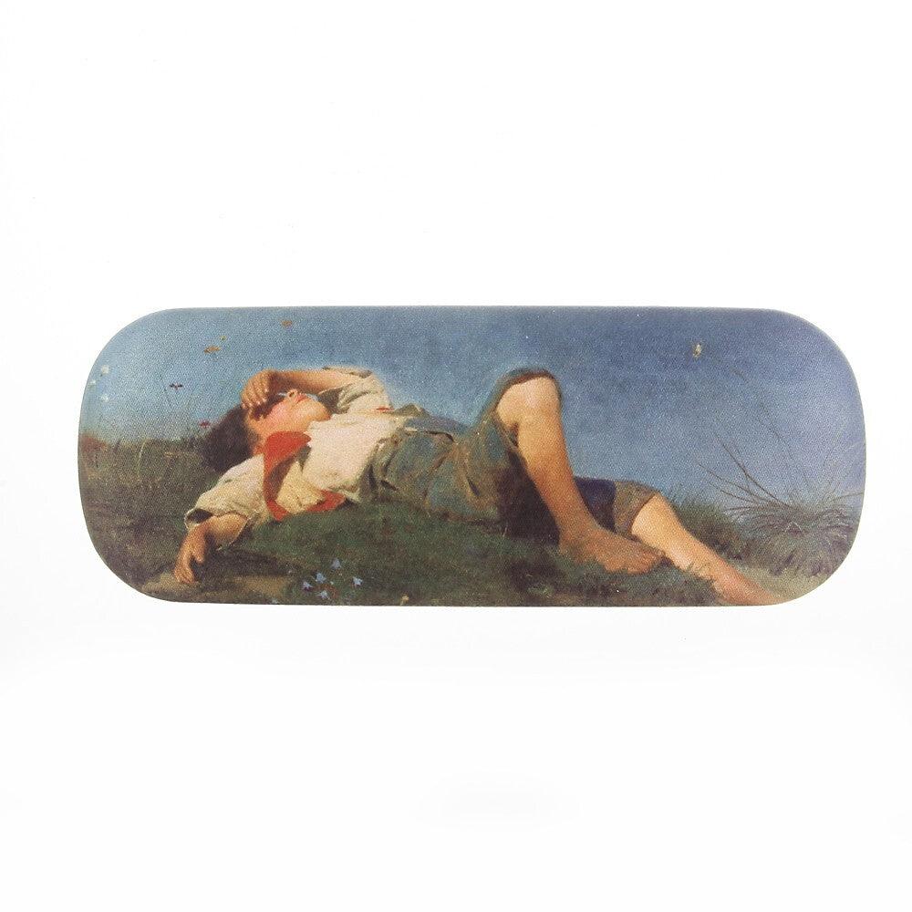 Brillenetui mit Putztuch Franz von Lenbach -Hirtenknabe- Etui mit Velour bezogen | Wandbild Galerie