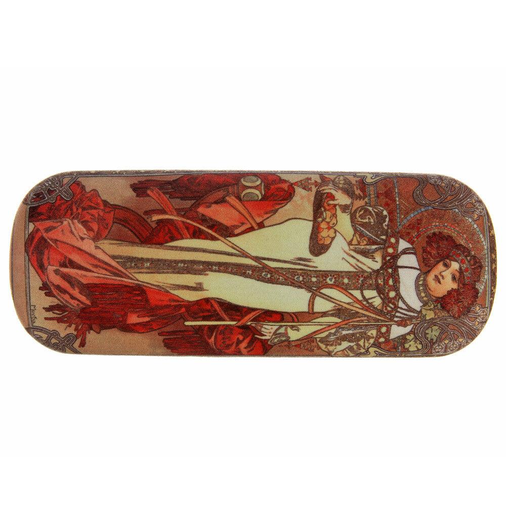 Brillenetui Set mit Putztuch Kunst Alphonse Mucha Herbst Hartschale Brillenbox | Wandbild Galerie
