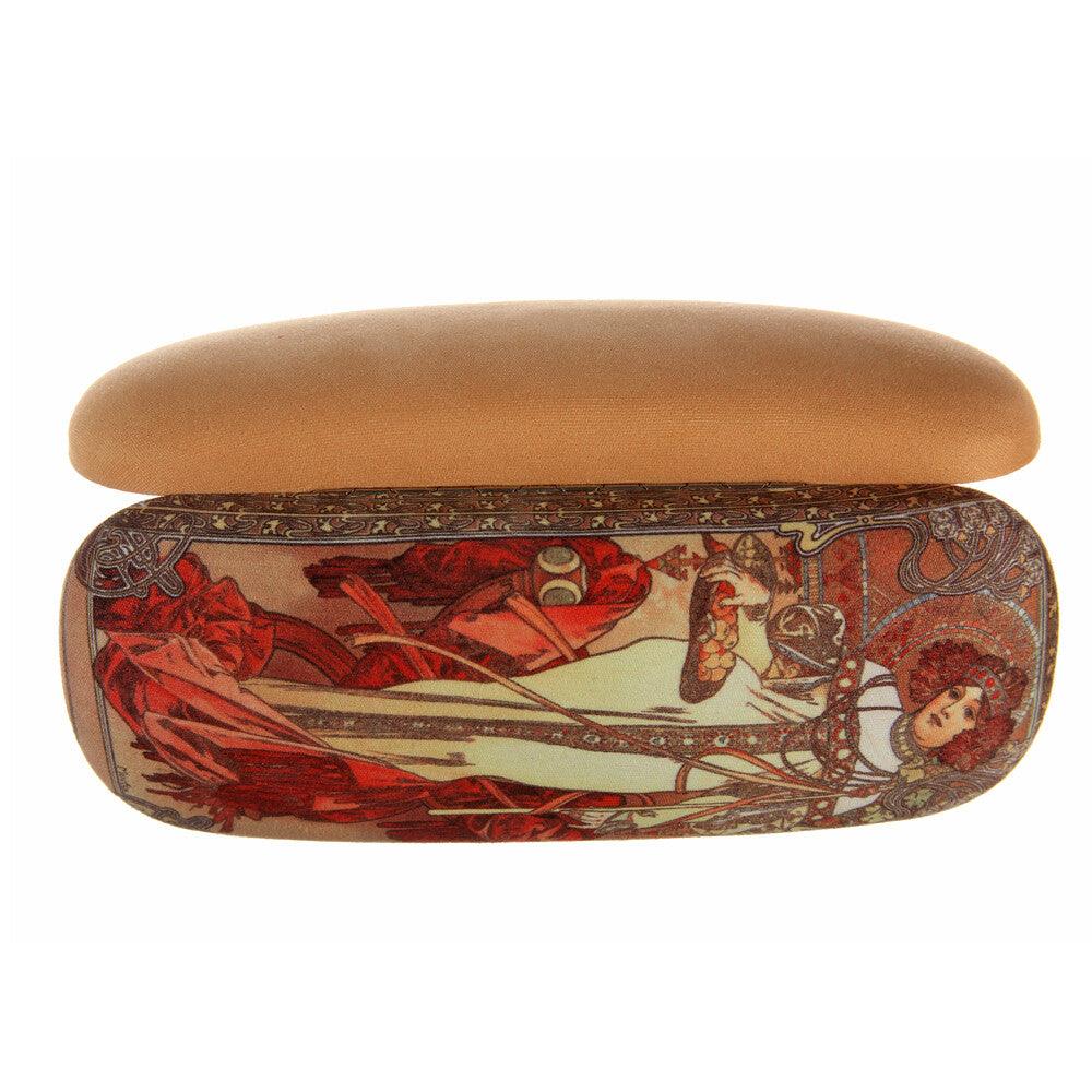 Brillenetui Set mit Putztuch Kunst Alphonse Mucha Herbst Hartschale Brillenbox | Wandbild Galerie