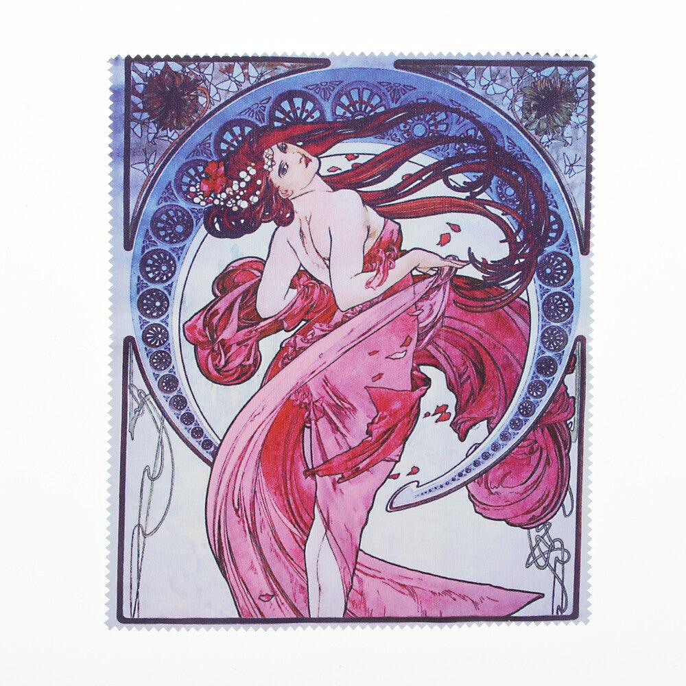 Brillenetui set mit Putztuch Mucha La Danse Hartschale Brillenbox Jugendstil | Wandbild Galerie