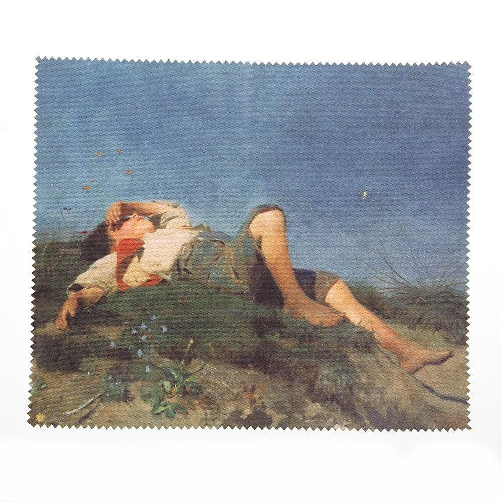 Brillenetui mit Putztuch Franz von Lenbach -Hirtenknabe- Etui mit Velour bezogen | Wandbild Galerie