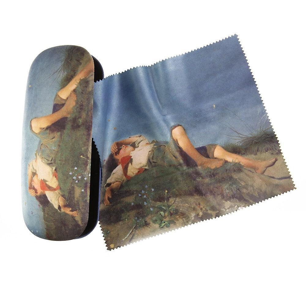 Brillenetui mit Putztuch Franz von Lenbach -Hirtenknabe- Etui mit Velour bezogen | Wandbild Galerie