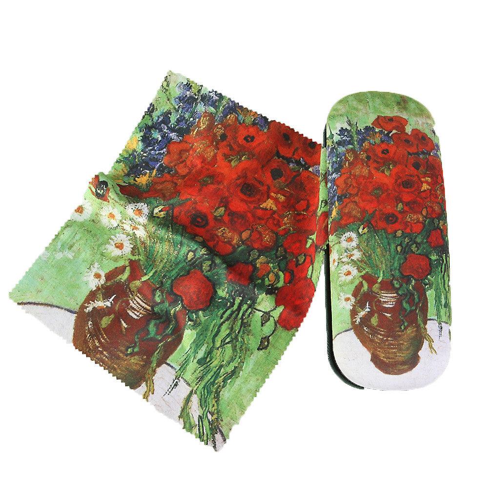 Brillenetui Van Gogh Mohn und Gänseblümchen Hartschale Brillenbox | Wandbild Galerie