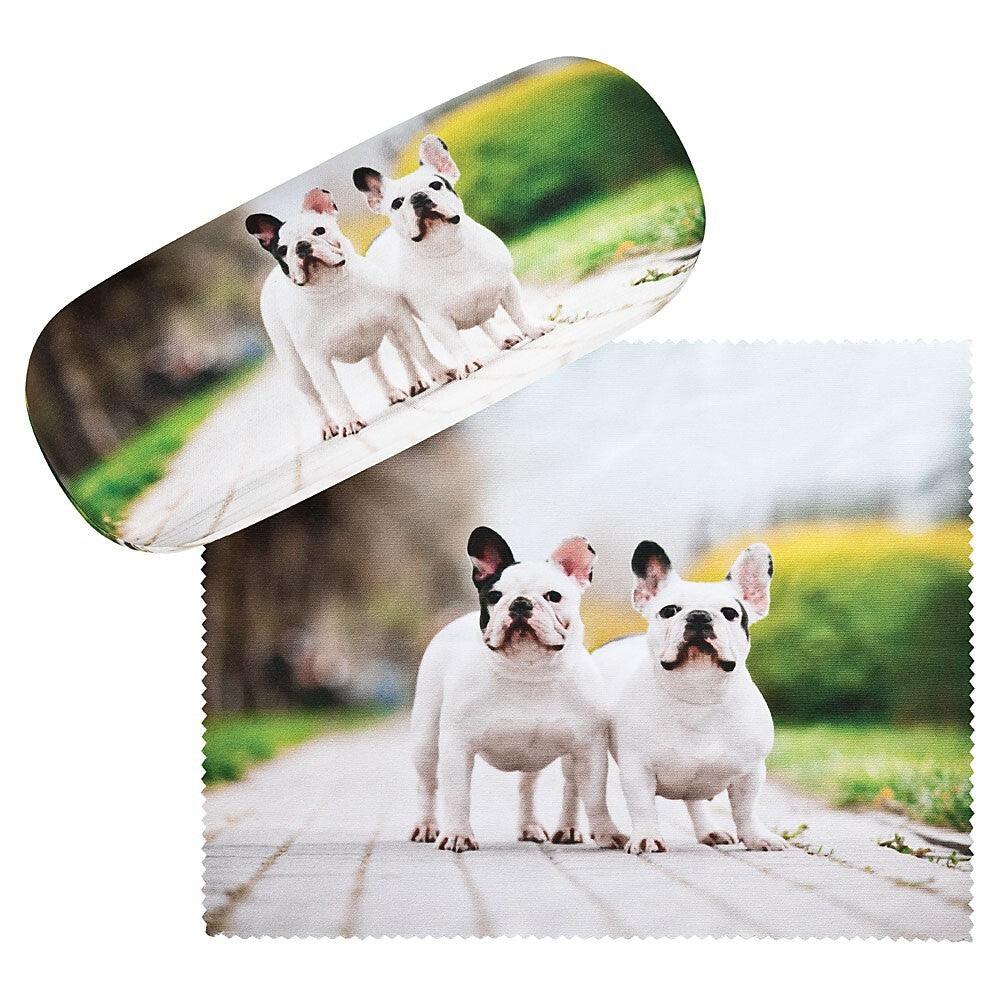 Brillenetui mit Putztuch Französische Bulldogge Etui für alle Hundeliebhaber | Wandbild Galerie