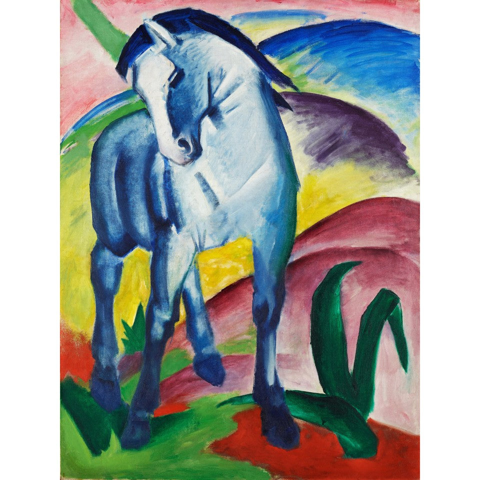 Wandbild Franz Marc Blaues Pferd Kunstdruck auf Leinwand