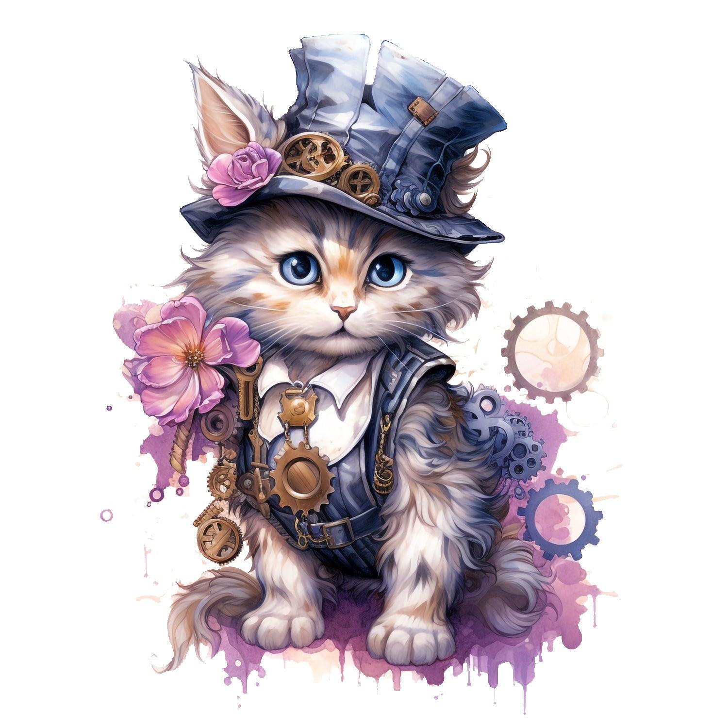 steampunkcat_10_Kopie - Wandbild Galerie