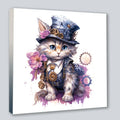 Wandbild Katzenkinder 10 Steampunk Kunstdruck auf Leinwand | Wandbild Galerie