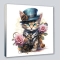 Wandbild Katzenkinder 12 Steampunk Kunstdruck auf Leinwand | Wandbild Galerie