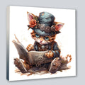 Wandbild Katzenkinder 14 Steampunk Kunstdruck auf Leinwand | Wandbild Galerie
