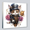 Wandbild Katzenkinder 2 Steampunk Kunstdruck auf Leinwand | Wandbild Galerie