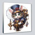 Wandbild Katzenkinder 3 Steampunk Kunstdruck auf Leinwand | Wandbild Galerie